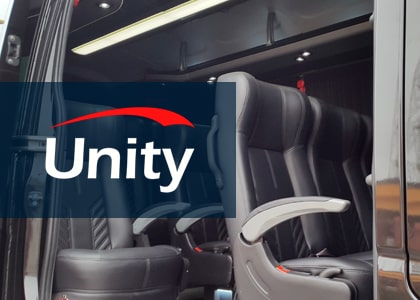 Transporte confortável de luxo para Passeios. Saiba Mais na Unity Vans!